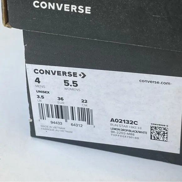 NWT Converse Run Star Hike Platform lemon drop high top Chuck Taylor sneakers