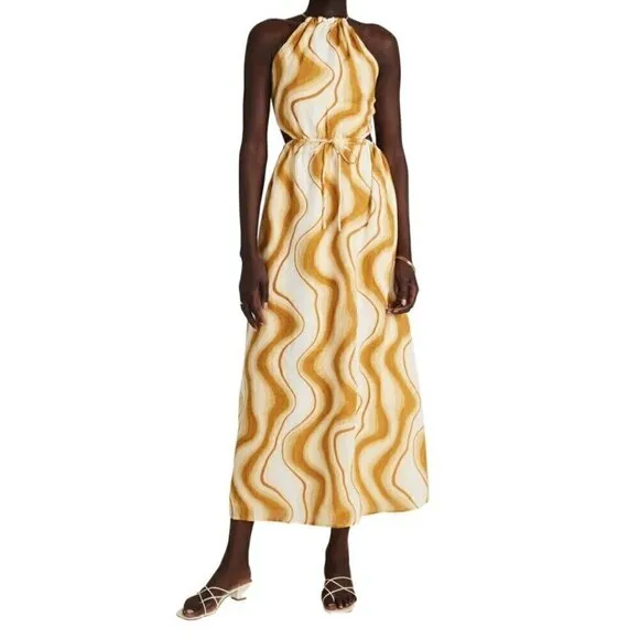 NWT FAITHFULL THE BRAND - LA PIEDRA MAXI DRESS (TALAMANCA PRINT) Size L
