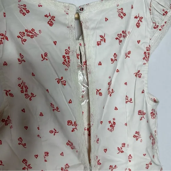 NWT Free People Beasley Hearts and Flowers Mini Dress xs