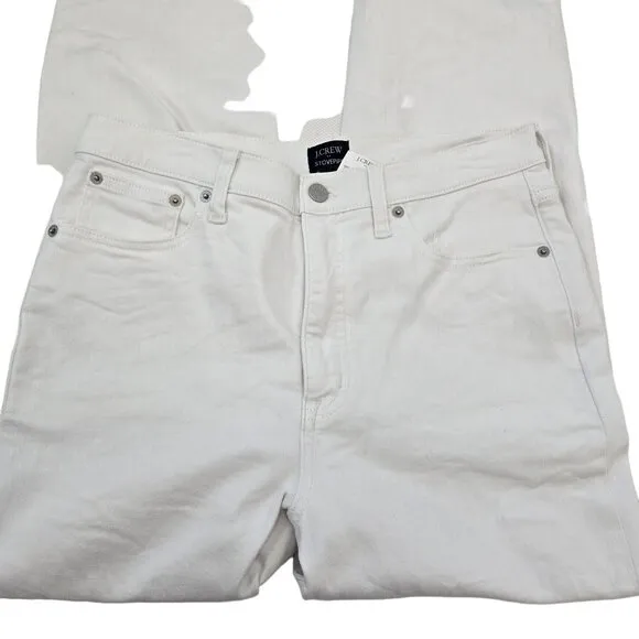 NWT J. Crew Factory Fly High Rise Stovepipe Jeans with Raw Hem Size 29