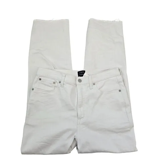 NWT J. Crew Factory Fly High Rise Stovepipe Jeans with Raw Hem Size 29