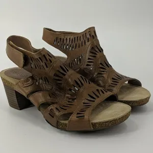NWT JOSEF SEIBEL Strappy Leather Heeled Sandals