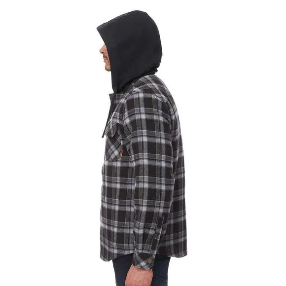 NWT Legendary Outfitters Men’s Insulated Casual Hooded Plaid Shirt Jacket