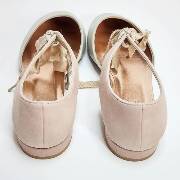 NWT NIB Anthropologie Seychelles Pastel Pink Prospect Leather Ballet Flat SZ 7