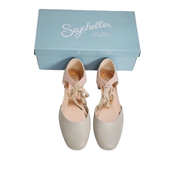NWT NIB Anthropologie Seychelles Pastel Pink Prospect Leather Ballet Flat SZ 7