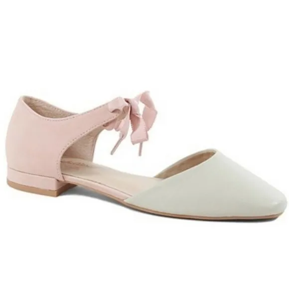 NWT NIB Anthropologie Seychelles Pastel Pink Prospect Leather Ballet Flat SZ 7
