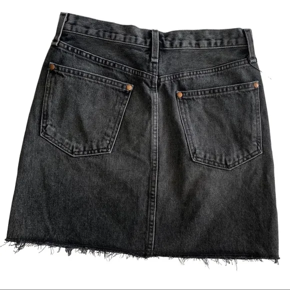NWT rag &amp; bone Moss Denim Mini Skirt With Distressed Hem In Asa
