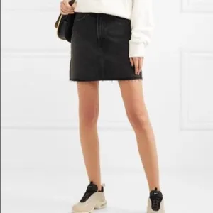 NWT rag &amp; bone Moss Denim Mini Skirt With Distressed Hem In Asa