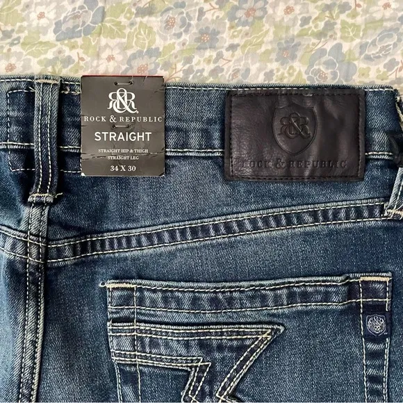 NWT Rock &amp; Republic Straight Leg Jeans
