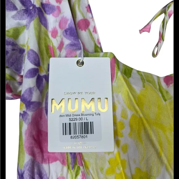NWT show me your MUMU Smitten Midi Dress size L
