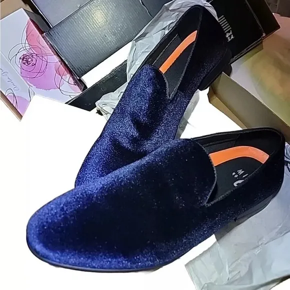 NWT Size 12 Haigen Soft Velvet Slip On Formal Dress Loafers by Mix No.6