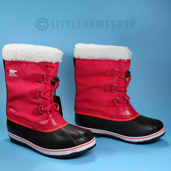NWT!  Sorel KIDS Yoot Pac Nylon Waterproof Boot in Bright Rose, Size 7