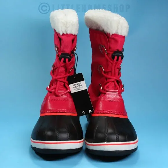 NWT!  Sorel KIDS Yoot Pac Nylon Waterproof Boot in Bright Rose, Size 7