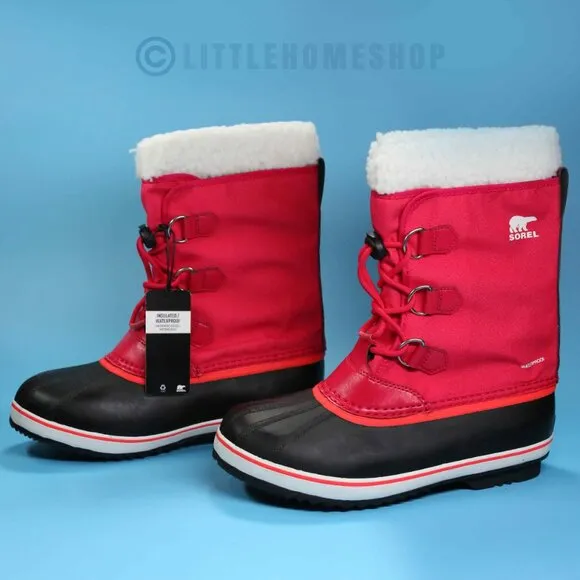 NWT!  Sorel KIDS Yoot Pac Nylon Waterproof Boot in Bright Rose, Size 7