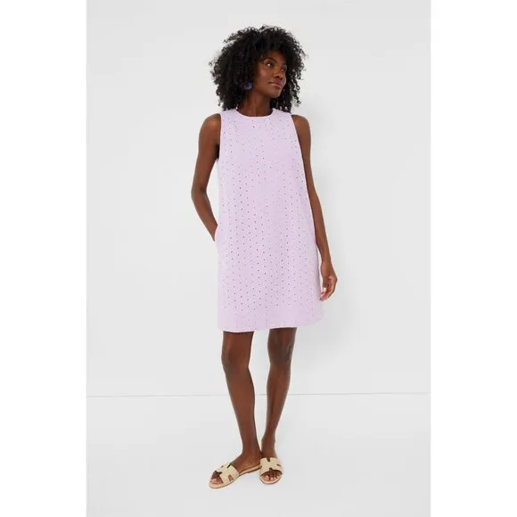 NWT Tuckernuck Lavender Eyelet Sleeveless Folly Dress, Size Small