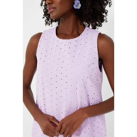 NWT Tuckernuck Lavender Eyelet Sleeveless Folly Dress, Size Small