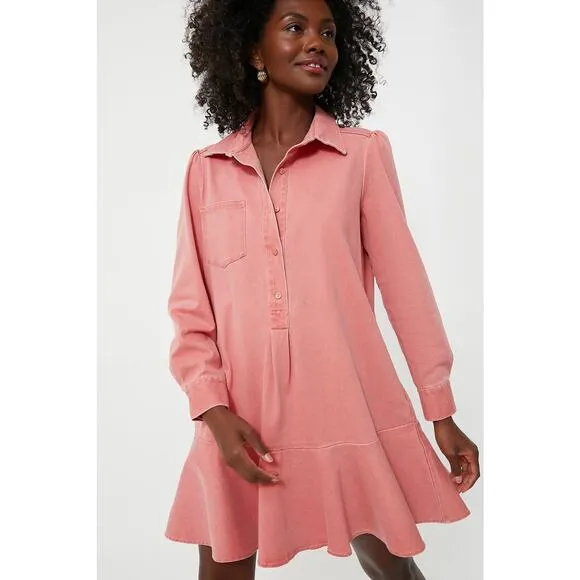 NWT Tuckernuck x Murray's Toggery Callahan Shirt Dress Nantucket Red Sz S