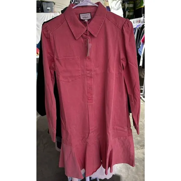 NWT Tuckernuck x Murray's Toggery Callahan Shirt Dress Nantucket Red Sz S