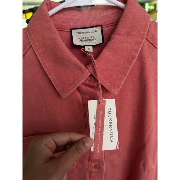 NWT Tuckernuck x Murray's Toggery Callahan Shirt Dress Nantucket Red Sz S