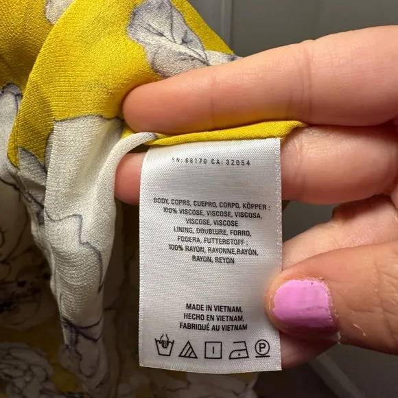 ☀️✨NWT Women’s Anthropologie Yellow Floral Tiered Maxi Skirt Size 6 ☀️✨