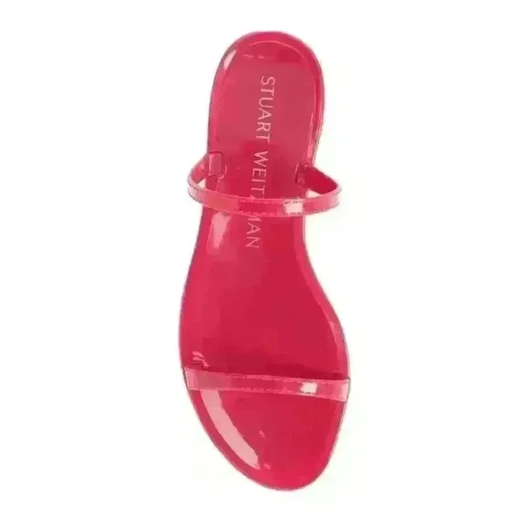 NWT Stuart Weitzman Sawyer Dual-Band Flat Sandals in Orchid