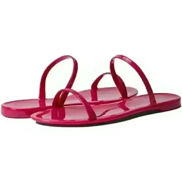 NWT Stuart Weitzman Sawyer Dual-Band Flat Sandals in Orchid
