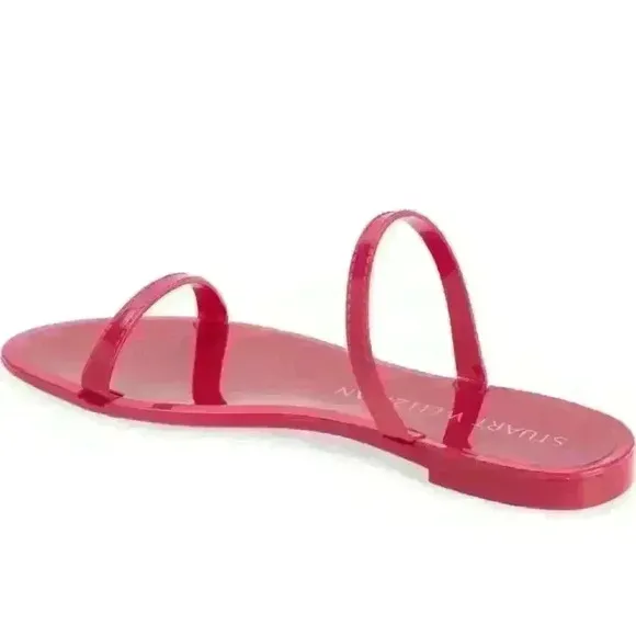 NWT Stuart Weitzman Sawyer Dual-Band Flat Sandals in Orchid