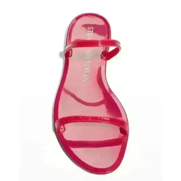NWT Stuart Weitzman Sawyer Dual-Band Flat Sandals in Orchid
