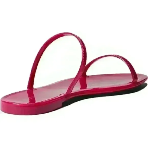 NWT Stuart Weitzman Sawyer Dual-Band Flat Sandals in Orchid