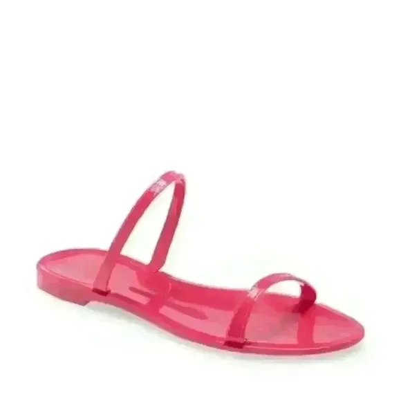 NWT Stuart Weitzman Sawyer Dual-Band Flat Sandals in Orchid