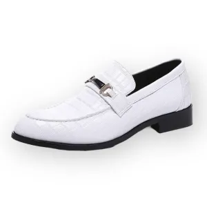 NXY Men's White Dress Shoes Oxford Classic Modern Formal Business Loafer Shoes