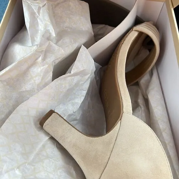 NYDJ • Addie 02 sand suede strappy sandals
