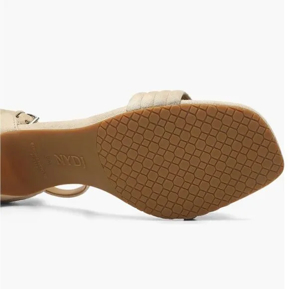 NYDJ • Addie 02 sand suede strappy sandals