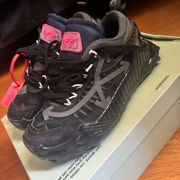 Off-White Black and Pink Designer Sneakers