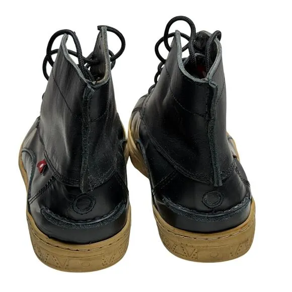 Oliberte Men's Size 9 Black Premium Leather High Top Sneakers Made in Africa