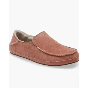 OluKai Womens Nohea Nubuk Slipper Shoes Loafers Cedarwood Leather Sz 8 MSRP $130