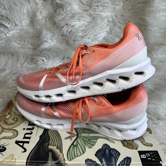 On Running Shoes Sneakers Cloudsurfer Flame/White