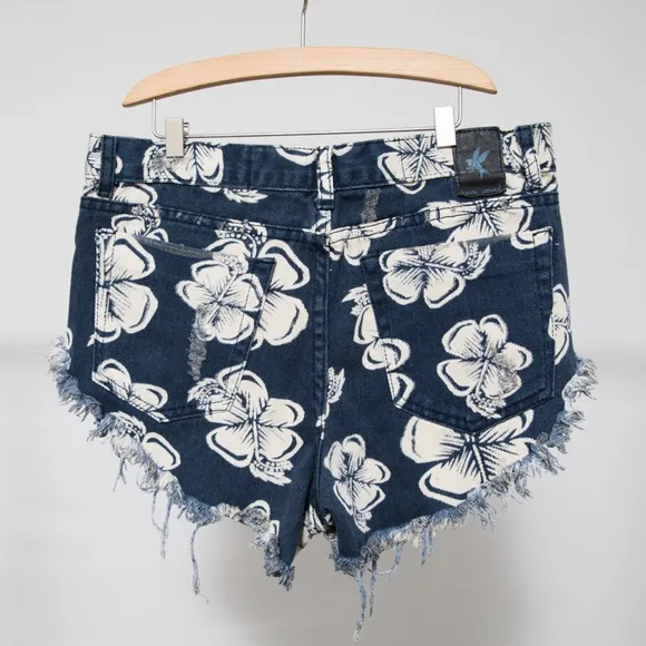 One Teaspoon Floral Cropped Shorts