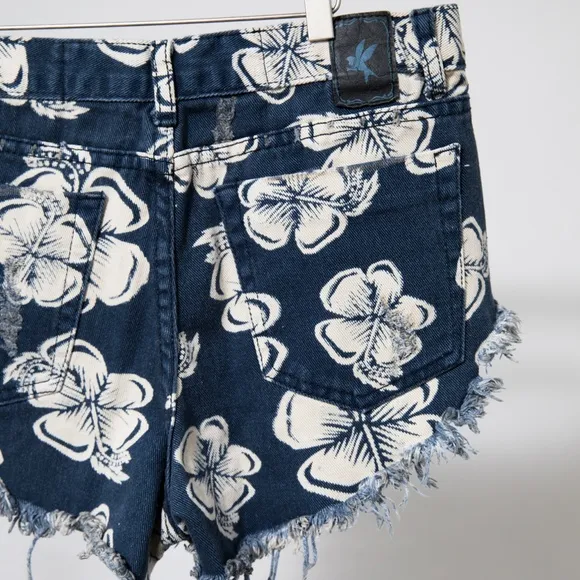 One Teaspoon Floral Cropped Shorts