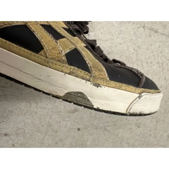 Onitsuka Kobe Tiger High Top Shoes Sneakers Brown Leather‎ Casual US 8 HL726