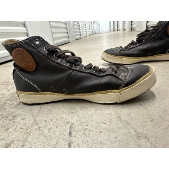 Onitsuka Kobe Tiger High Top Shoes Sneakers Brown Leather‎ Casual US 8 HL726
