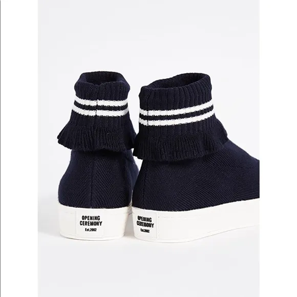 OPENING CEREMONYRuffle-trimmed stretch sneakers