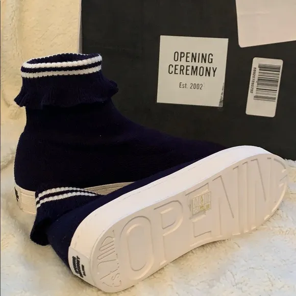 OPENING CEREMONYRuffle-trimmed stretch sneakers