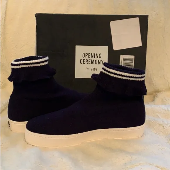 OPENING CEREMONYRuffle-trimmed stretch sneakers