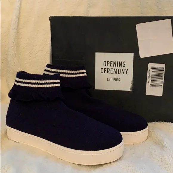 OPENING CEREMONYRuffle-trimmed stretch sneakers