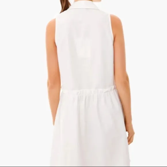 Oxford White Sleeveless Royal Shirt DressTUCKERNUCK