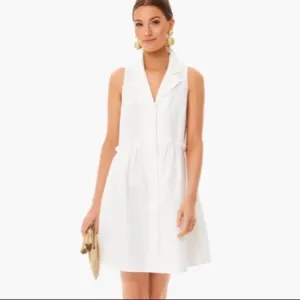 Oxford White Sleeveless Royal Shirt DressTUCKERNUCK