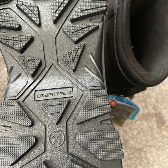 Ozark Trail Black Rain &amp; Snow Boots Waterproof Insulated