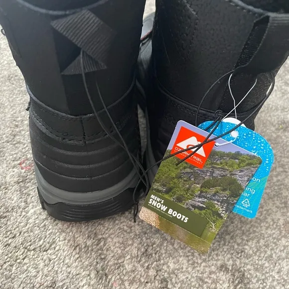 Ozark Trail Black Rain &amp; Snow Boots Waterproof Insulated