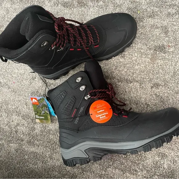 Ozark Trail Black Rain &amp; Snow Boots Waterproof Insulated